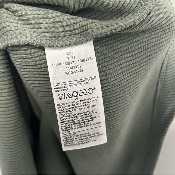 GAP ribbed halter midi dress in vintage palm XXL - Picture 12 of 12